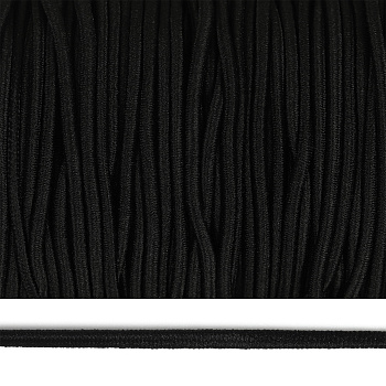 Резинка TBY шляпная (шнур круглый) цв.F322 черный 2,5мм боб.100м