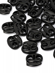 Фиксатор для шнура металл TBY OR.0305-5353 (17х19мм, отв.4мм) цв. мат.черный уп. 100шт