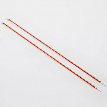 47264 Knit Pro Спицы прямые для вязания Zing 2,75мм/30см, алюминий, 2шт