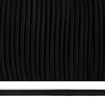 Резинка TBY шляпная (шнур круглый) цв.F322 черный 4,0мм боб.50м