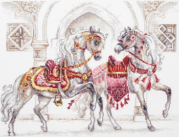 Набор для вышивания ЧУДЕСНАЯ ИГЛА арт.130-080 Королевские скакуны 40x31 см