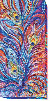 Набор для вышивания бисером АБРИС АРТ арт. AB-432 Магические перья 19х40 см