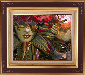 Набор Колор Кит картина со стразами алмазная арт.КК.CK009 Венецианские маски 40х50