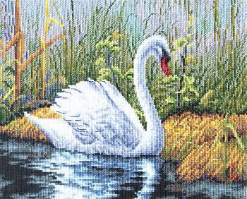 Набор для вышивания PANNA арт. J-0306 Белый лебедь 28,5х20 см