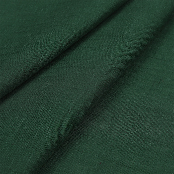 Ткань льняная TBYLi-1002-09 190г/м² 40% лен 60%виск. шир 140см цв.09 тем.зеленый рул 10м