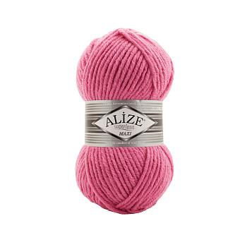 Пряжа для вязания Ализе Superlana maxi (25% шерсть, 75% акрил) 5х100г/100м цв.178 т.розовый