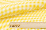 Ткань для пэчворка PEPPY Бабушкин Сундучок 140 г/м² 100% хлопок 2-й сорт цв.БС-47 клетка бл.желтый уп.50х55 см