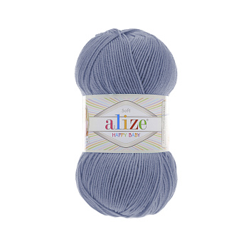 Пряжа для вязания Ализе Happy Baby (65% акрил, 35% полиамид) 5х100г/350м цв.374 голубой