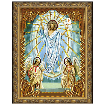 Картина 5D мозаика с нанесенной рамкой Molly арт.KM0712 Воскресение Христово (7 цветов) 20х30 см