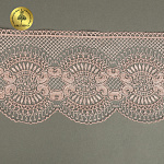 Кружево на сетке KRUZHEVO арт.TR.2118 шир.120мм цв.розовый уп.13,5м