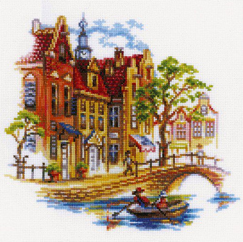 Набор для вышивания РТО арт.M293 Прогулки по Амстердаму 25х25 см