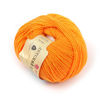 Пряжа для вязания ПЕХ Детский каприз (50% мериносовая шерсть, 50% фибра) 10х50г/225м цв.485 желто-оранжевый