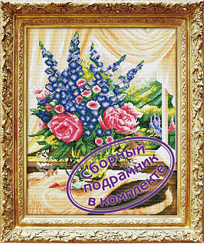 Набор Колор Кит мозаичная картина арт.КК.MO033 Букет с колокольчиками 40х50
