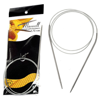 Спицы круговые для вязания на тросиках Maxwell Black 80 см арт.#11 2,75мм