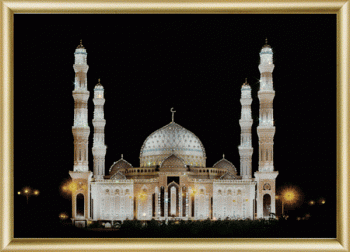 Набор ЧМ арт. КС-045 для изготовления картины со стразами Мечеть 42х30,3 см