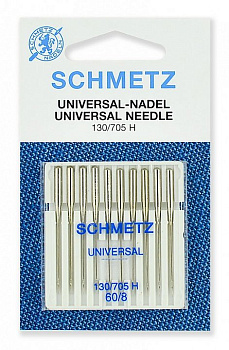 Иглы для бытовых швейных машин Schmetz стандартные 130/705H №60, уп.10 игл