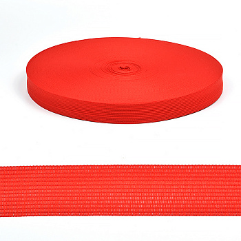 Тесьма вязаная окантовочная 22мм арт.001-22 плотность 2,4 г/м цв.115 красный уп.100м