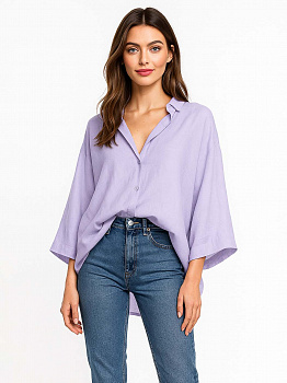 Ткань Батист 72 г/м² 100% хлопок шир.150 см арт.TBY.Bt.10 цв.сиреневый рул.25м