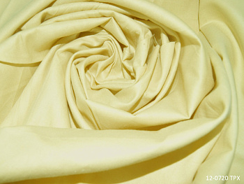 Ткань сатин гл/крашеный, 120 г/м², 100% хлопок, шир.220см, цв.12-0720 неж.желтый уп.5м