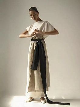 Ткань Лен, арт.TBY-DJ-15, 140г/м², 30% лен 70% хлопок, шир.150см, рул.20м