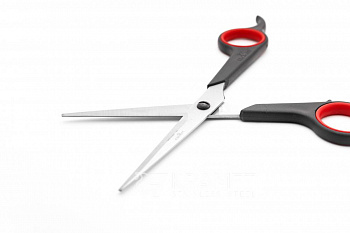 Ножницы КРАМЕТ (Могилев) Н-087 парикмахерские с усилителем и  комбинированными ручками Soft Touch, 170 мм