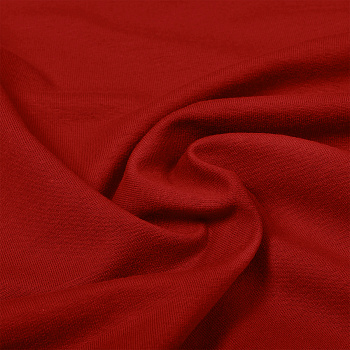 Ткань трикотаж Футер 2х нитка петля с лайкрой 240г пенье 180см красный 18-1550 уп.1м