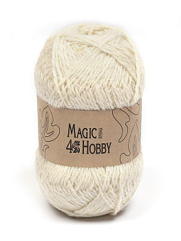 Пряжа для вязания Magic 4 Hobby (80% шерсть, 20% акрил) 5х100г/125м цв. белый