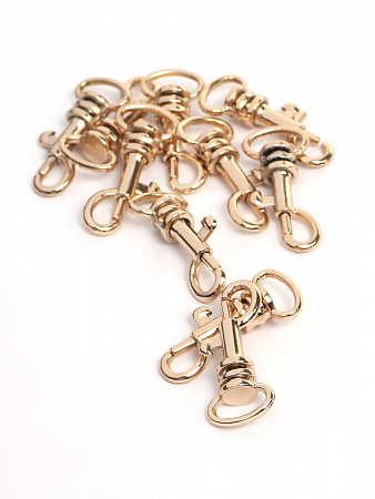 Карабин металл TBY-AX09.1-10 34х16мм (внутр. 10мм) цв. золото уп. 10шт