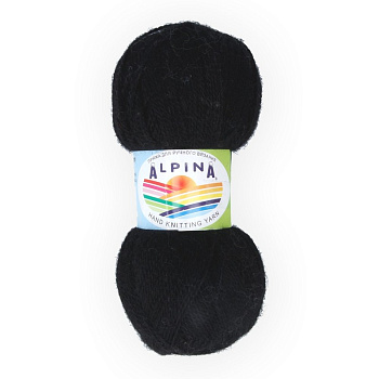 Пряжа ALPINA KLEMENT (80% альпака, 20% мериносовая шерсть) 4х50г/300м цв.02 черный