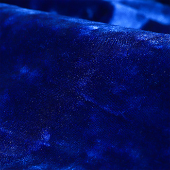 Ткань Бархат мраморный 260 г/м² 95% пэ, 5% спандекс шир.150 см арт.С.2104.07 цв.синий рул.35м