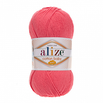 Пряжа для вязания Ализе Cotton Baby Soft (50% хлопок, 50% акрил) 5х100г/270м цв.033 т.розовый