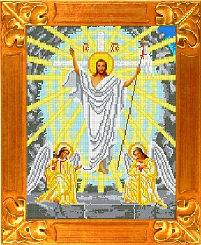 Рисунок на ткани КАРОЛИНКА арт. КБИ-3064 Воскресение Христово 28х36 см